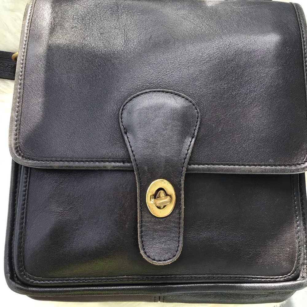 Vintage Coach All Weather Glove Tanned Cowhide Leather Station Tote Hand… - Picture 2 of 16